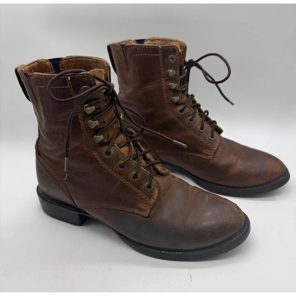 Ariat Heritage Paddock Lacer Boot Women size 6.5 B Brown Leather